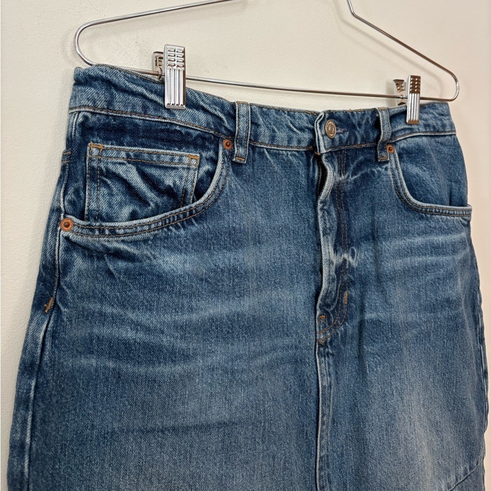 NWOT Reformation Tazz Slit Maxi Denim Skirt Size 29 Women’s - Picture 3 of 16